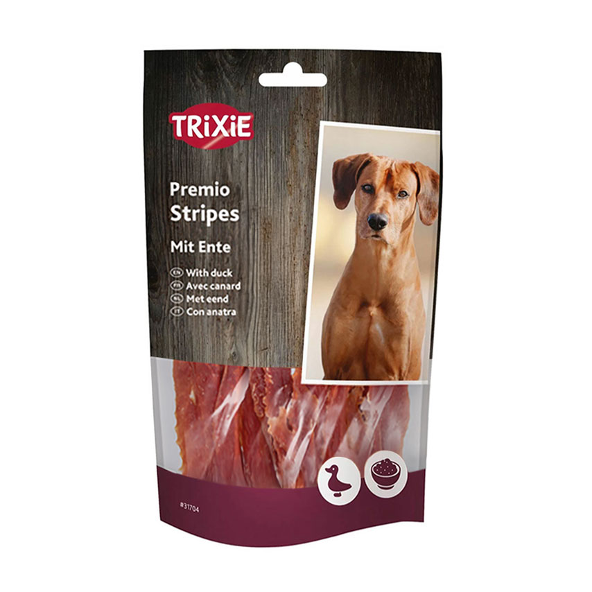 Ласощі для собак Trixie Ducky Stripes з качкою, 100 г