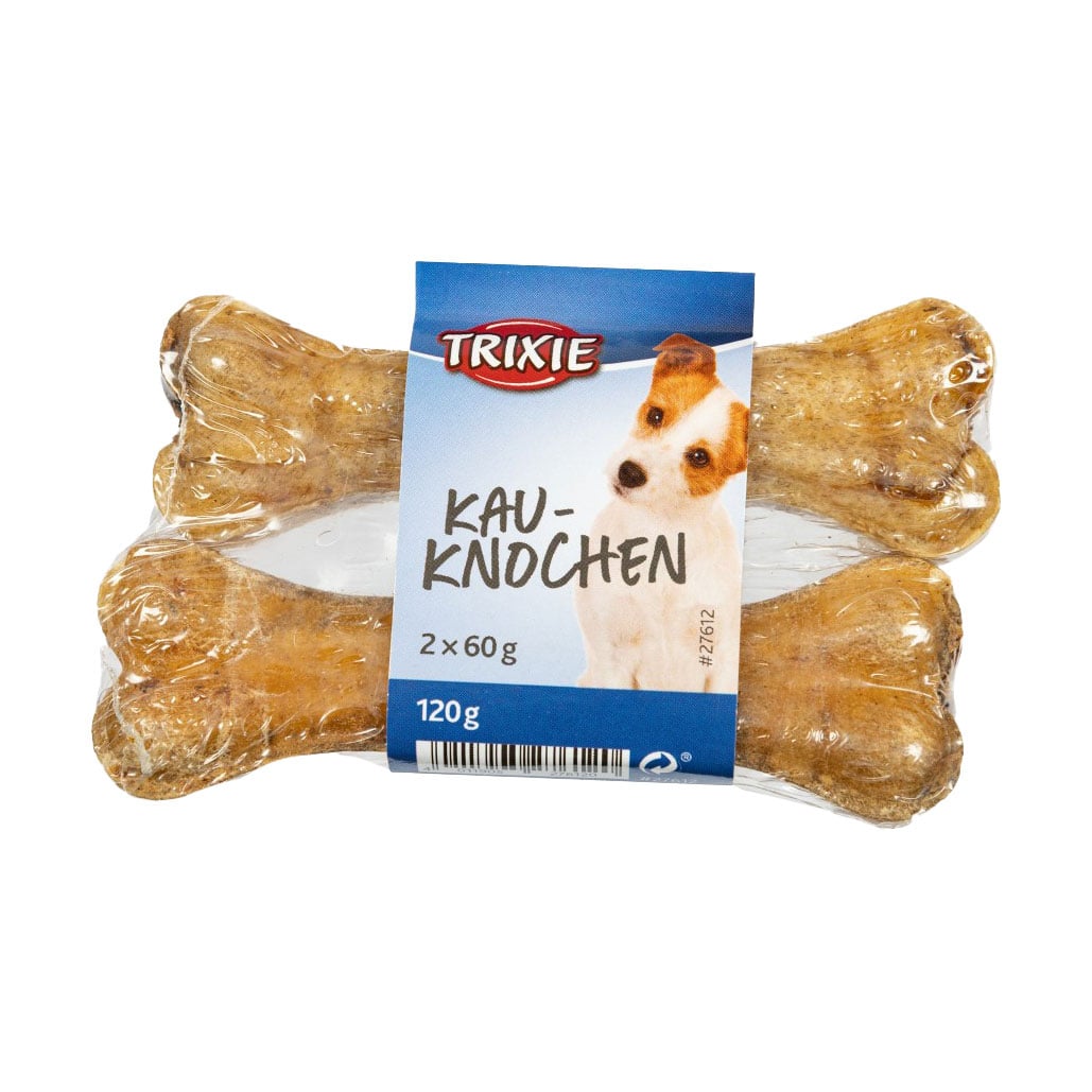 Ласощі для собак Trixie кістка пресована з начинкою, 12 см, 2*60 г